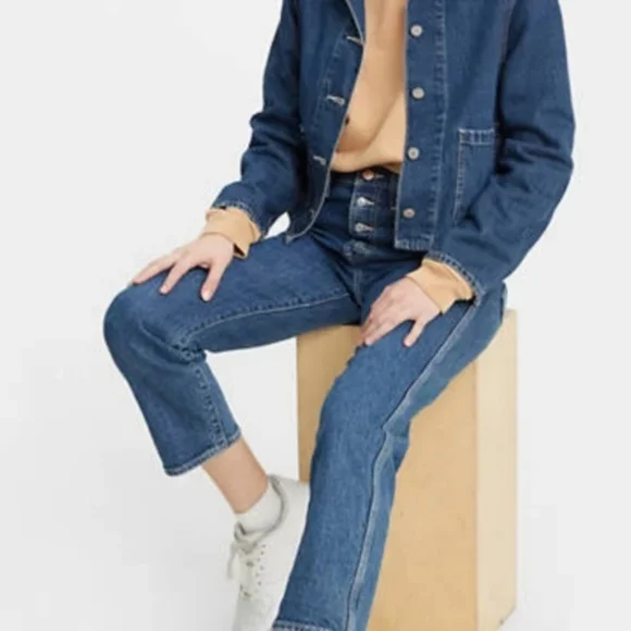 Levi's Wedgie Utility Straight Leg Jeans Denim Pants Middle Sister Carpe… - Picture 2 of 12